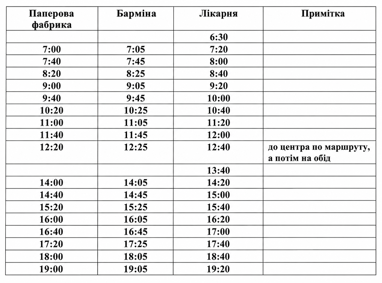 УВАГА! Зміни в роботі міського автобусного маршруту № 2