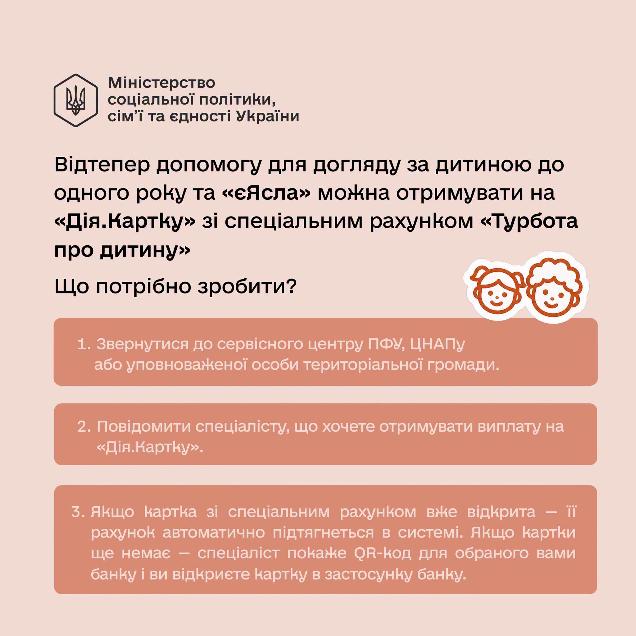 «Дія.Картка» для батьків: усі дитячі виплати на одному рахунку